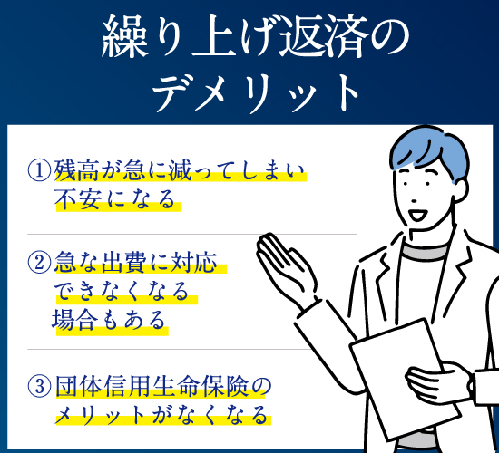 繰り上げ返済のデメリット