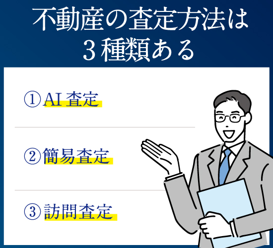 不動産の査定方法は3種類ある