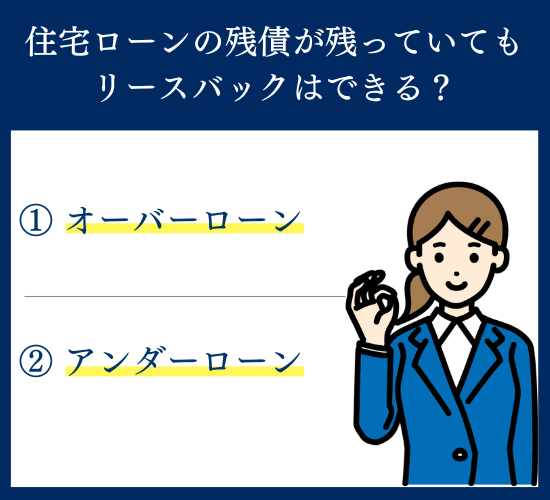 住宅ローンの残債が残っていてもリースバックはできる？